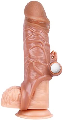Lifelike Vibrating Penis Extension with Ball Loop Tiem Delay - Clitoriss Toys Suction Sex Toys Magicnitz