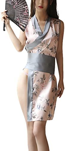 Sexy Anime Cosplay For Women Cheongsam Lingerie Dress Japanese Kimono Costumes Dancer Chemise Side Slit
