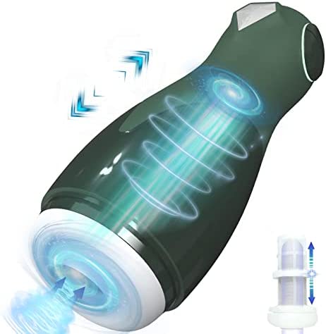 Automatic Electric Male Masturbator Stroker with 5 Suction 12 Vibrating for Penis Stimulation, Thrusting Blowjob Pocket Pussy with Textured Sleeve for Men's Masturbation Pleasure-Sex Toys for Men
