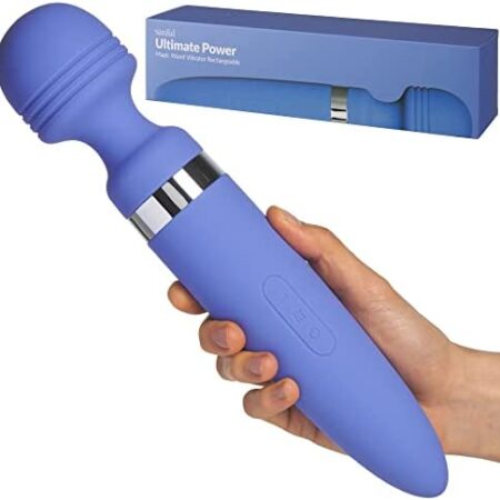 Vibrator Wand from Sinful - Ultimate Power Magic Wand Vibrator - Rechargeable, Waterproof & Flexible Neck Sex Wand Coated in Silicone - 12 Vibration Patterns and 8 Speeds - 30.5 cm - Blue