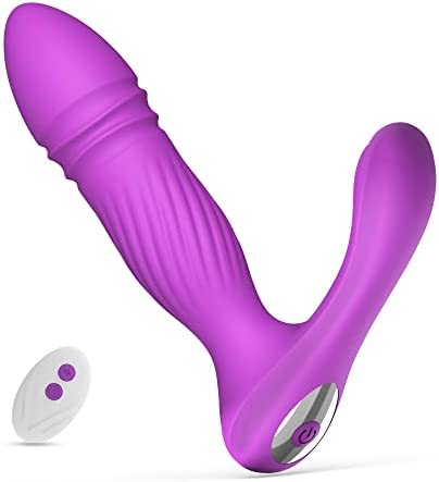 Wearable Clitoral G Spot Vibrator for C & G Spot Dual Stimulation Sex Toys4Couples Men & Women APP Remote Control Bullet with 10 Vibrating & Thrusting Female Sex Toy for Adult Butt Plug for Women