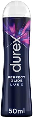 Durex Perfect Glide, Silicone Lube, Suitable for Anal, 50ml each, Long Lasting Formula, Condom Compatible, Water Resistant, For Men and Women Pleasure